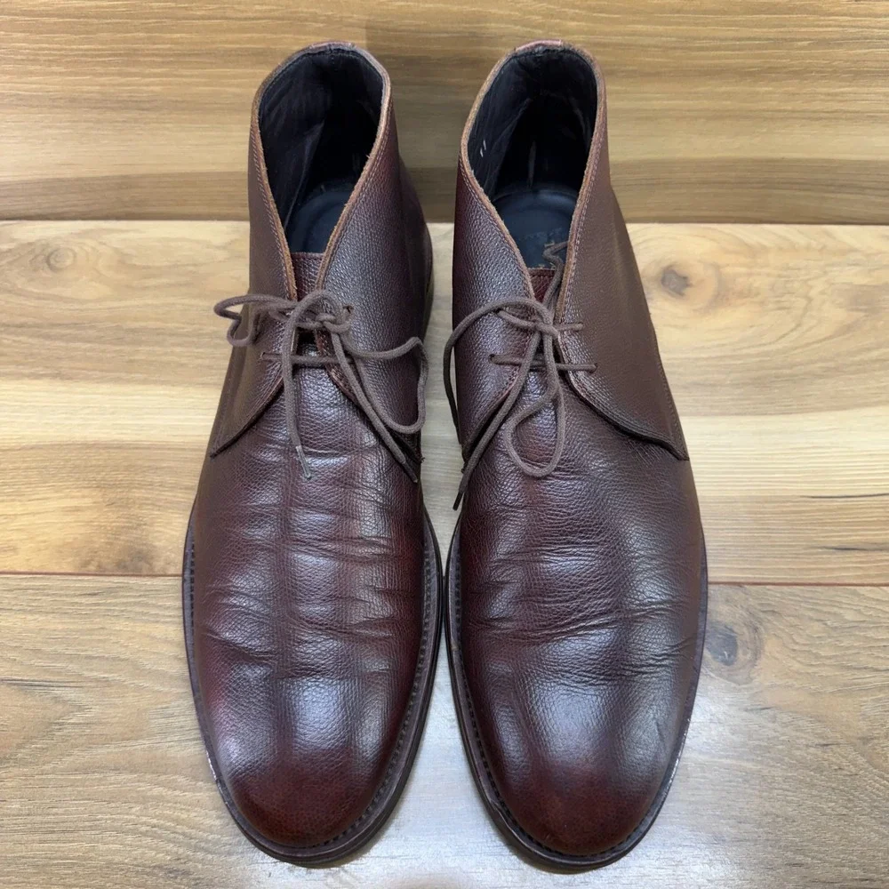 To Boot New York Chukka Boot Mens 11 Brown Textured Leather Adam Derrick Casual